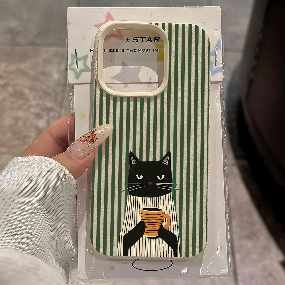 Perfume Pure Xs - Funny Coffee Cat Pattern Lychee Phone