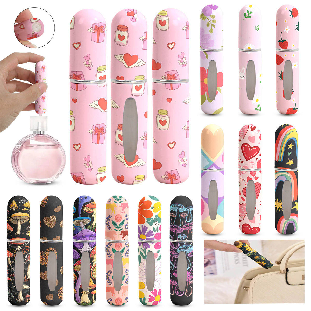 Fragrance Atomizer Pump - 1/3pcs Portable Travel Perfume Bottle Mini