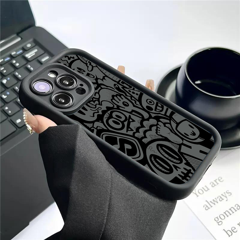 Black Graffiti Phone Case For  - Perfume Pure Xs ulasan dan harga