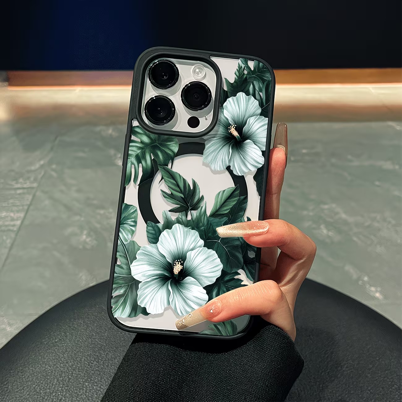 Green Floral Print Phone Case  - Perfume Pure Xs ulasan dan harga