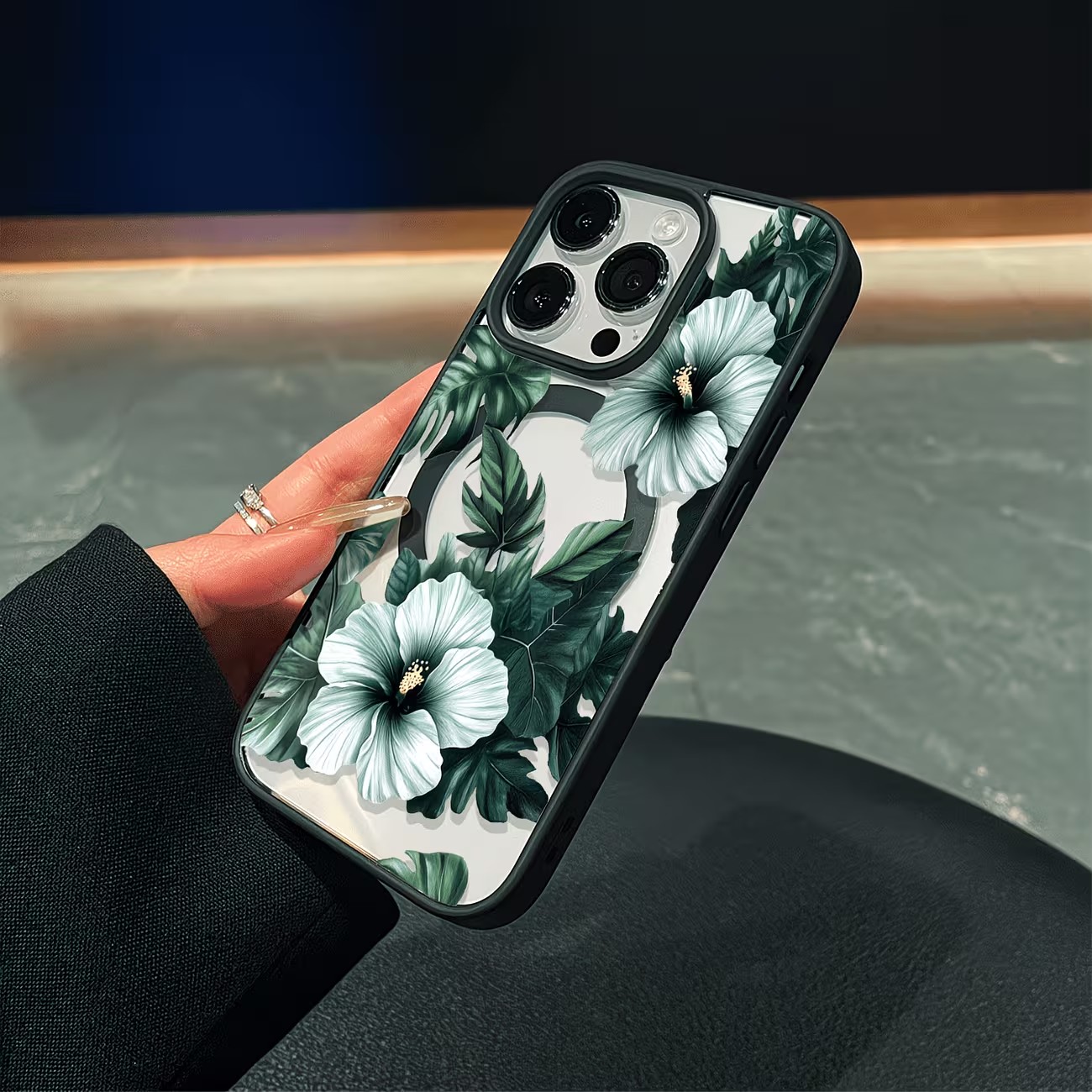 Green Floral Print Phone Case  - Perfume Pure Xs ulasan dan harga